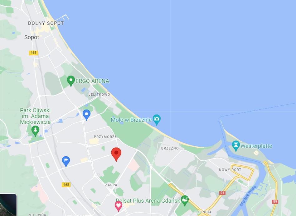 Appartamento Apartament 2 Pokoje Blisko Morza 1500 Metrow W Gdansku Esterno foto